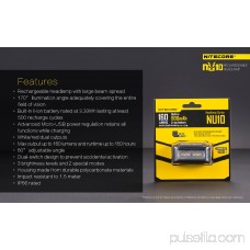 Nitecore NU10 USB Rechargeable Wide Angle White and Red LED Headlamp with LightJunction USB Wall and Car Plug